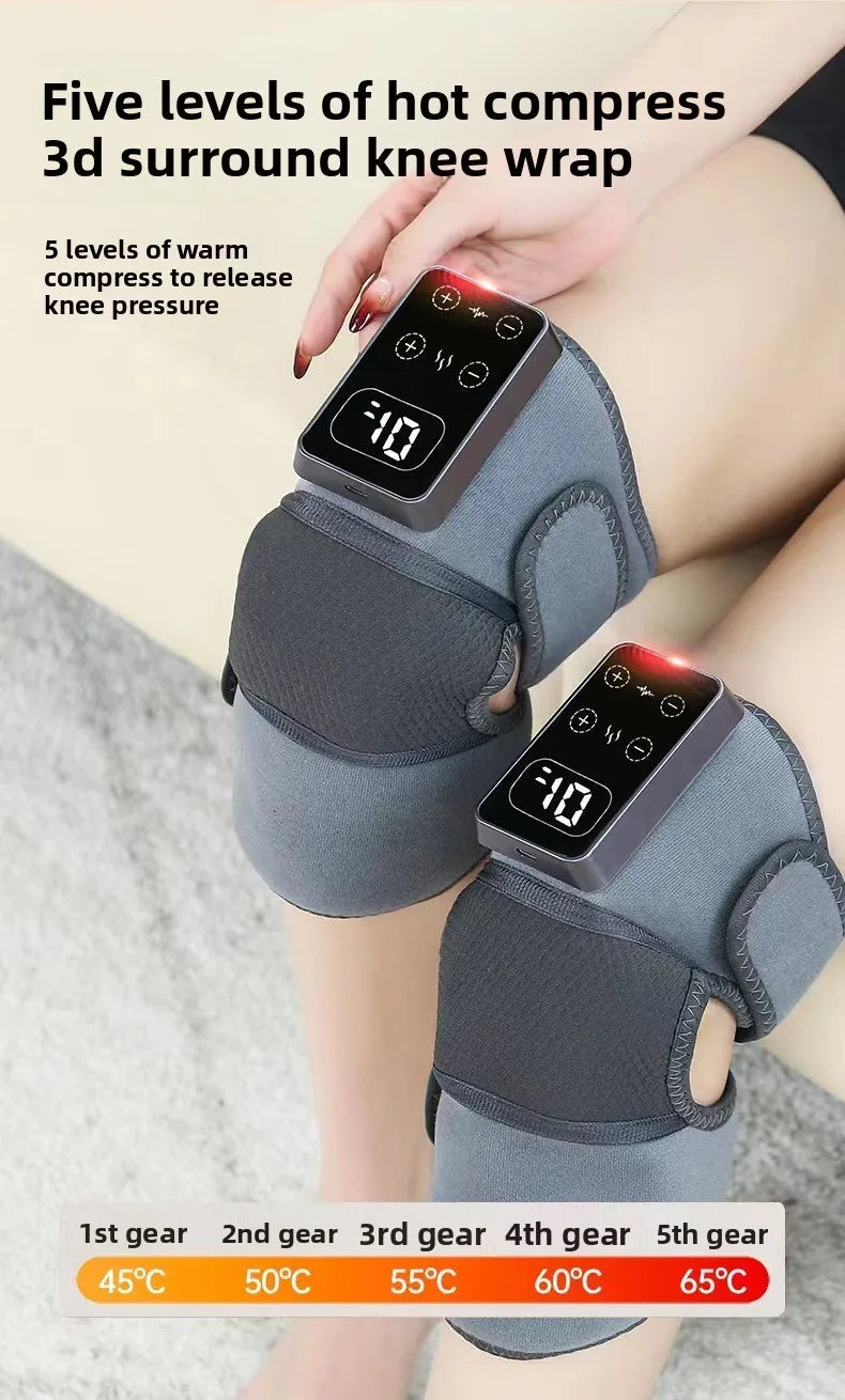 3 in 1 Screen With Different modes Cordless Thermal Knee/Shoulder/Elbow Pad Massager Vibration Joint Brace Muscle Relaxation Pain Relief