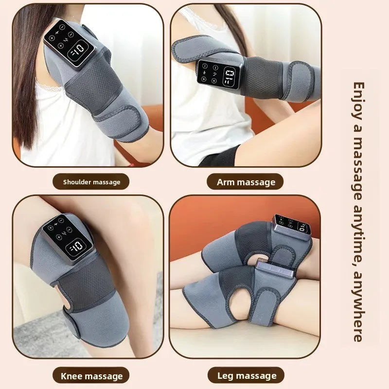 3 in 1 Screen With Different modes Cordless Thermal Knee/Shoulder/Elbow Pad Massager Vibration Joint Brace Muscle Relaxation Pain Relief