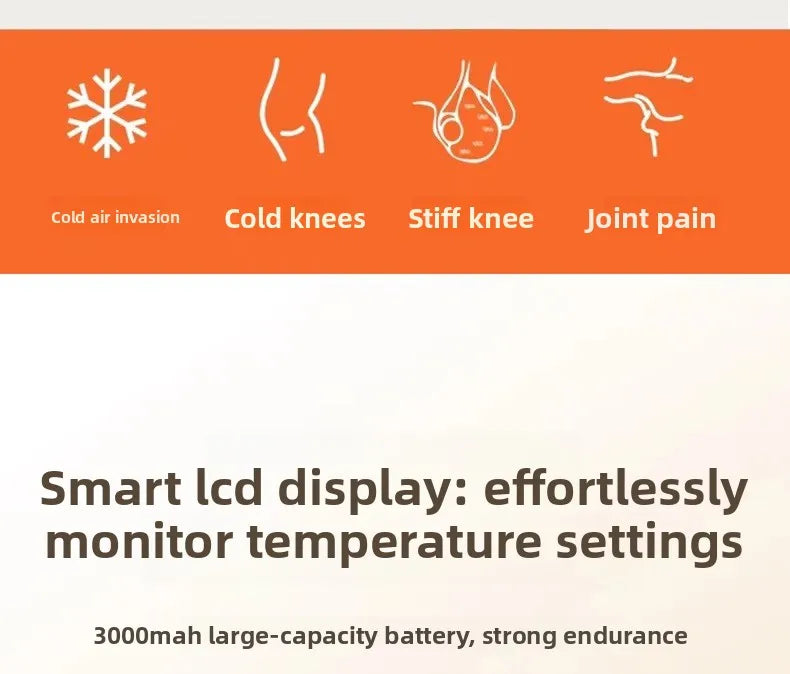 3 in 1 Screen With Different modes Cordless Thermal Knee/Shoulder/Elbow Pad Massager Vibration Joint Brace Muscle Relaxation Pain Relief