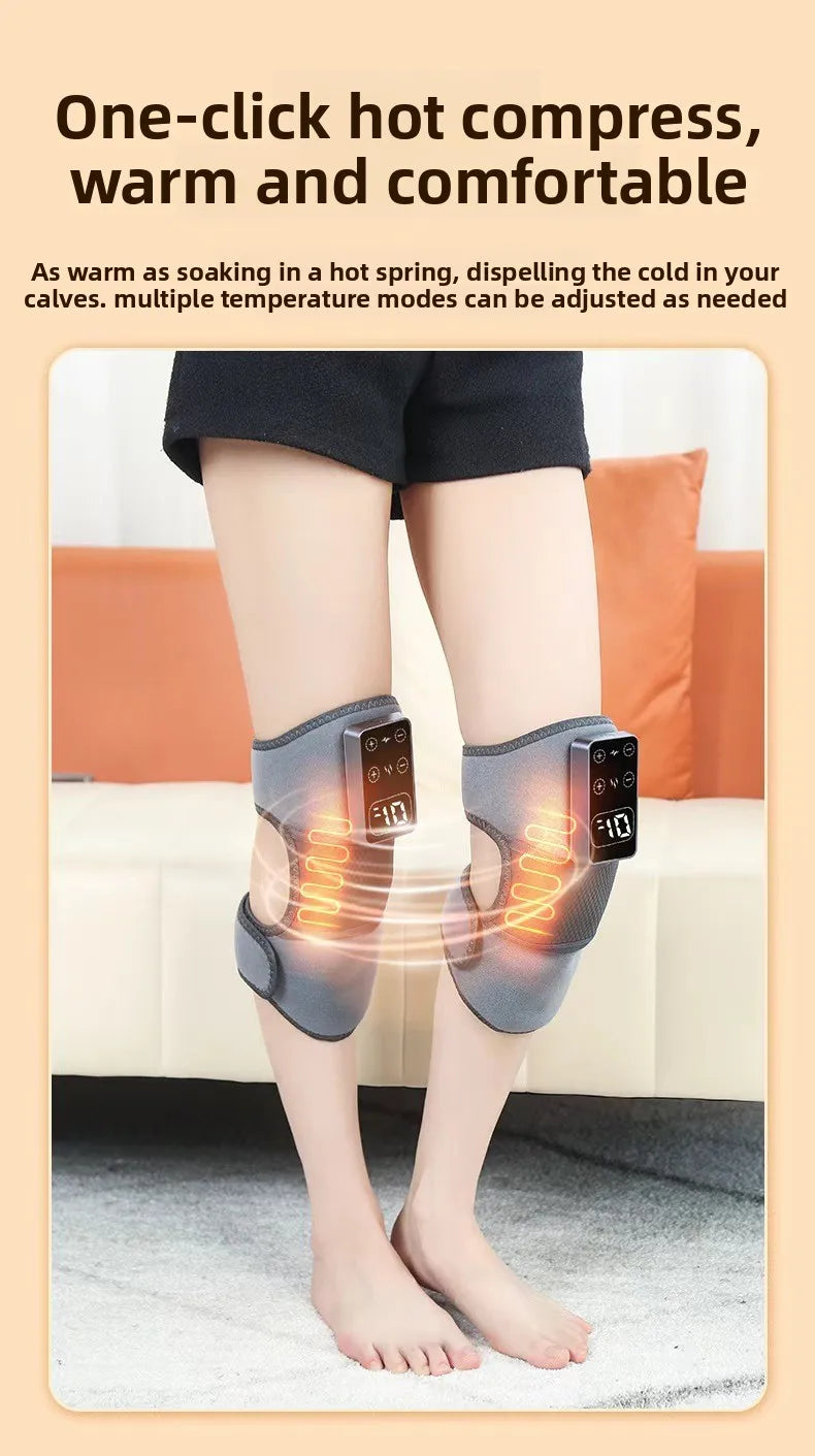 3 in 1 Screen With Different modes Cordless Thermal Knee/Shoulder/Elbow Pad Massager Vibration Joint Brace Muscle Relaxation Pain Relief