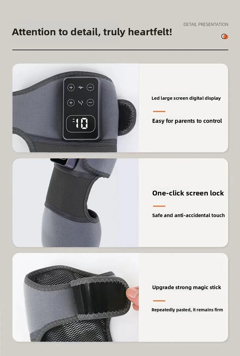 3 in 1 Screen With Different modes Cordless Thermal Knee/Shoulder/Elbow Pad Massager Vibration Joint Brace Muscle Relaxation Pain Relief