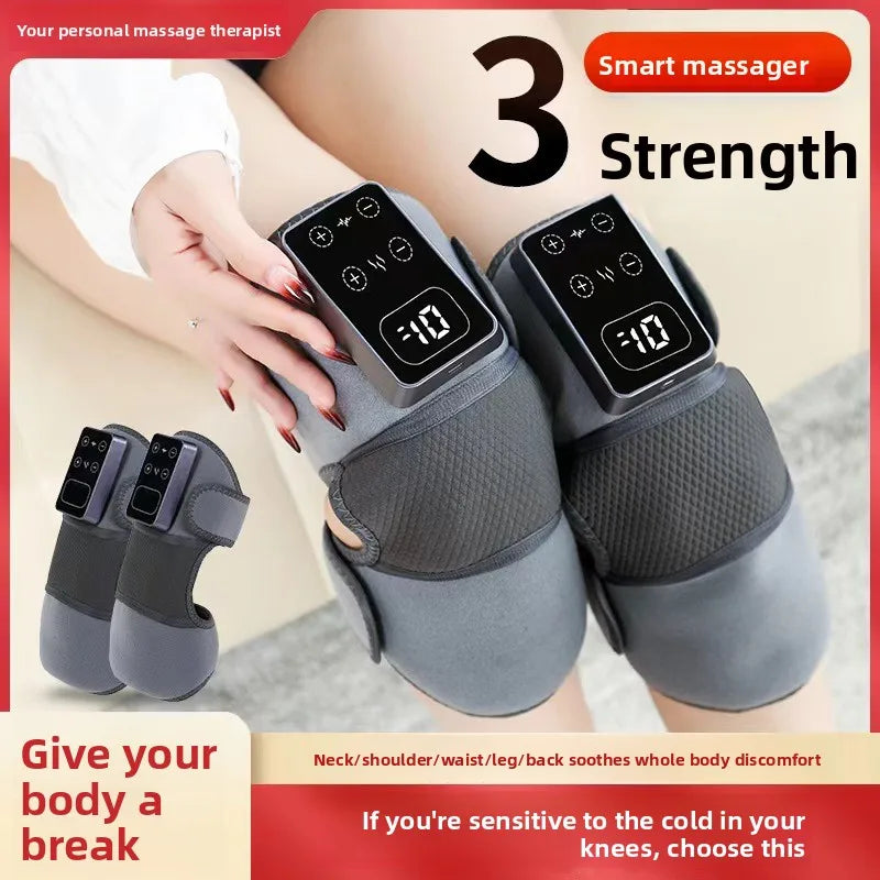3 in 1 Screen With Different modes Cordless Thermal Knee/Shoulder/Elbow Pad Massager Vibration Joint Brace Muscle Relaxation Pain Relief