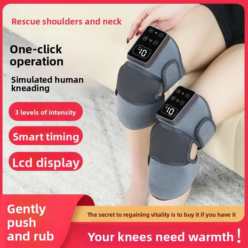 3 in 1 Screen With Different modes Cordless Thermal Knee/Shoulder/Elbow Pad Massager Vibration Joint Brace Muscle Relaxation Pain Relief