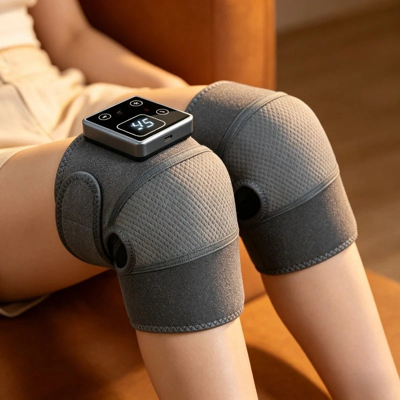3 in 1 Screen With Different modes Cordless Thermal Knee/Shoulder/Elbow Pad Massager Vibration Joint Brace Muscle Relaxation Pain Relief